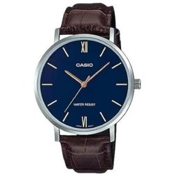 Orologio CASIO COLLECTION MINIMAL, LEATHER - BLUE Uomo