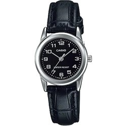 Orologio CASIO COLLECTION LADY 3H, LEATHER - BLACK Donna