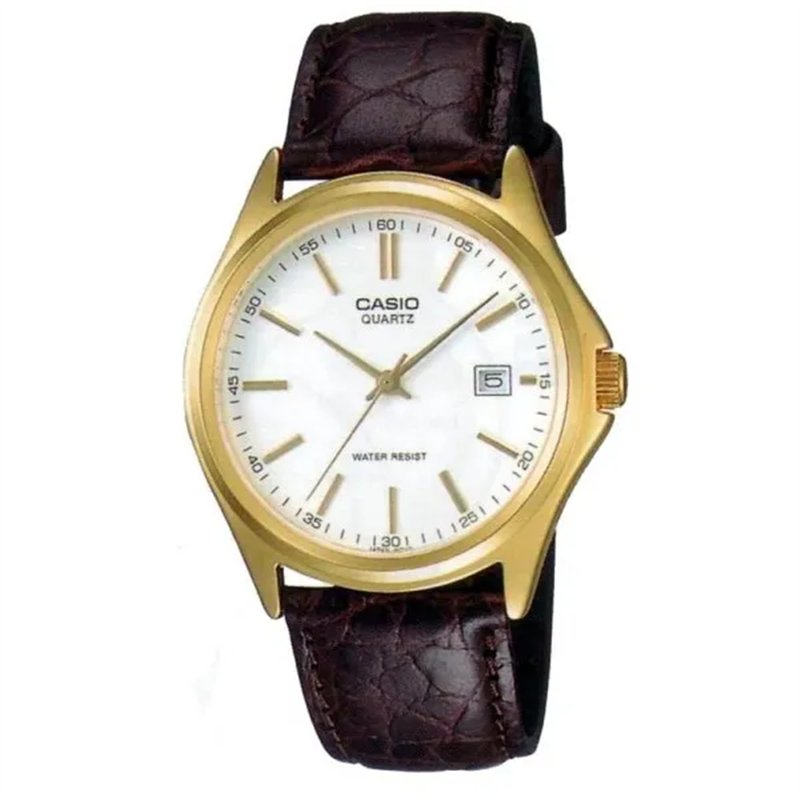 Orologio CASIO COLLECTION DATE LEATHER - WHITE Uomo