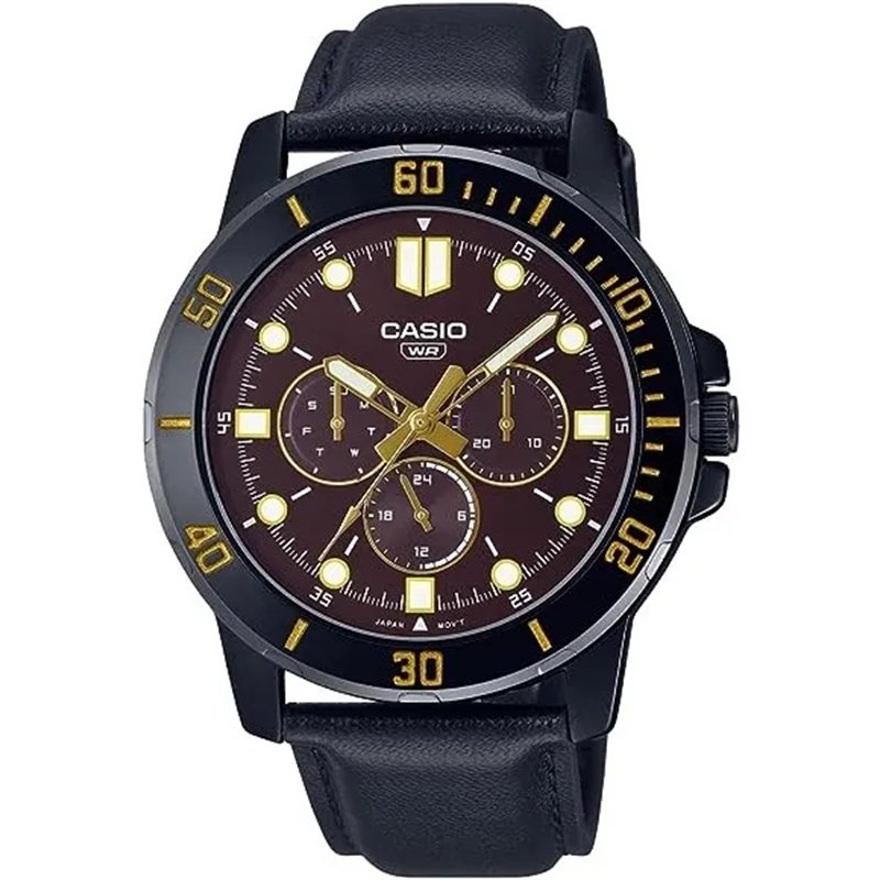 Orologio CASIO COLLECTION DIVER MULTIFUCTION BLACK - BROWN Uomo