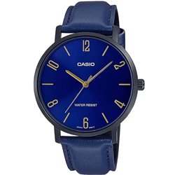 Orologio CASIO COLLECTION MINIMAL, LEATHER - BLUE Uomo