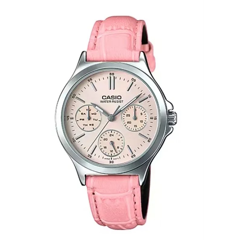 Orologio CASIO COLLECTION LADY MULTIFUNCTION, LEATHER - PINK Donna