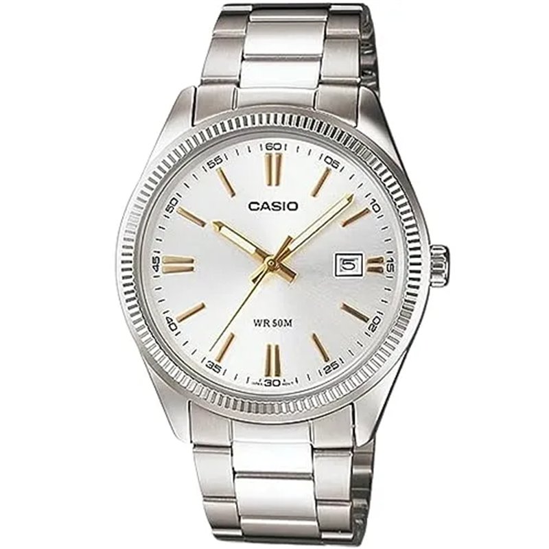 Orologio CASIO COLLECTION DATE - SILVER, GOLD INDEXES Uomo
