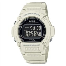 Orologio CASIO TIMELESS COLLECTION SPORT- ILLUMINATOR, WR 50M, ALARM, CHRONOGRAPH - WHITE - COLORED SERIE Uomo