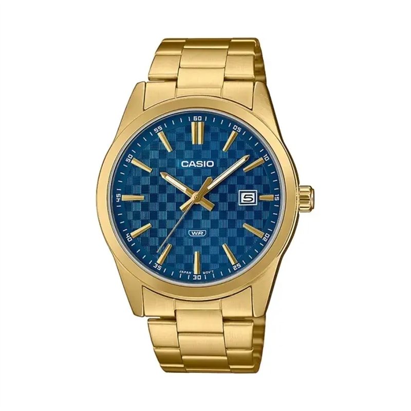 Orologio CASIO COLLECTION DATE GOLD - CARBON LOOK - BLUE Uomo