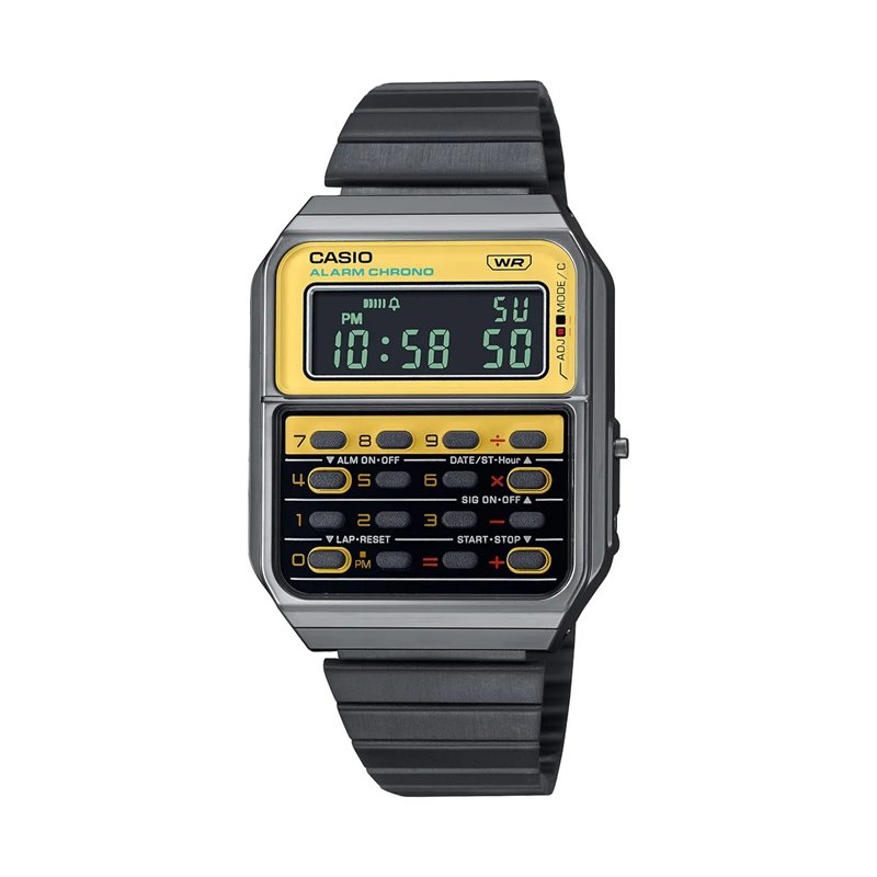 Orologio CASIO VINTAGE CALCULATOR EDGY COLLECTION - YELLOW ***SPECIAL PRICE*** Uomo