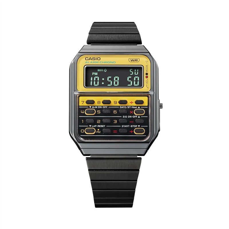 Orologio CASIO VINTAGE CALCULATOR EDGY COLLECTION - YELLOW ***SPECIAL PRICE*** Uomo