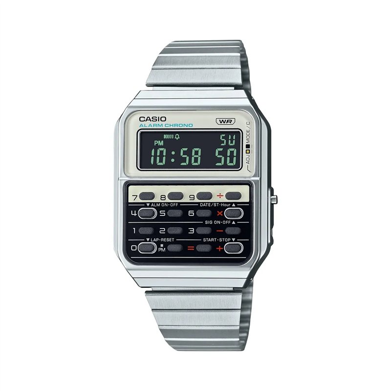 Orologio CASIO VINTAGE CALCULATOR EDGY COLLECTION - WHITE ***SPECIAL PRICE*** Uomo