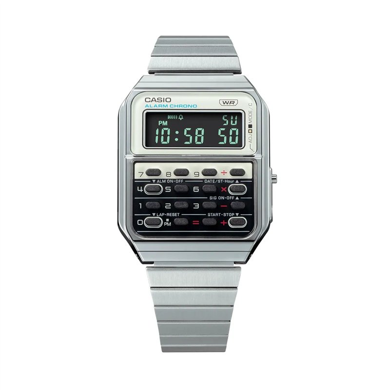 Orologio CASIO VINTAGE CALCULATOR EDGY COLLECTION - WHITE ***SPECIAL PRICE*** Uomo