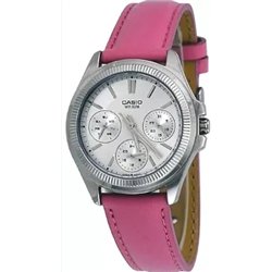 Orologio CASIO COLLECTION LADY MULTIFUNCTION LEATHER - SILVER Donna