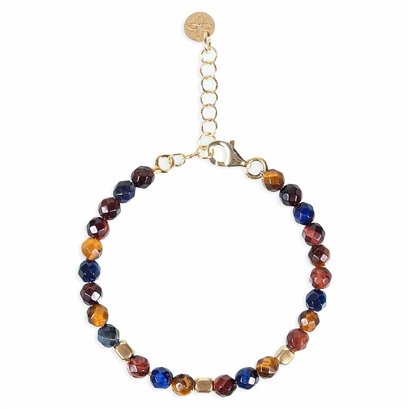 Bracciale Baby Stone in Argento e pietra Occhio di Tigre