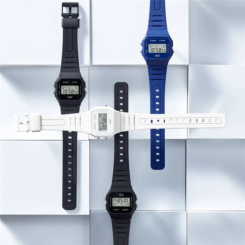 Orologio CASIO VINTAGE F-91 BIO RESIN STRAP - BLUE Unisex