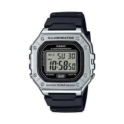 Orologio CASIO TIMELESS COLLECTION SPORT ILLUMINATOR WR 50M, ALARM, CHRONOGRAPH - SILVER - METAL SERIE Uomo