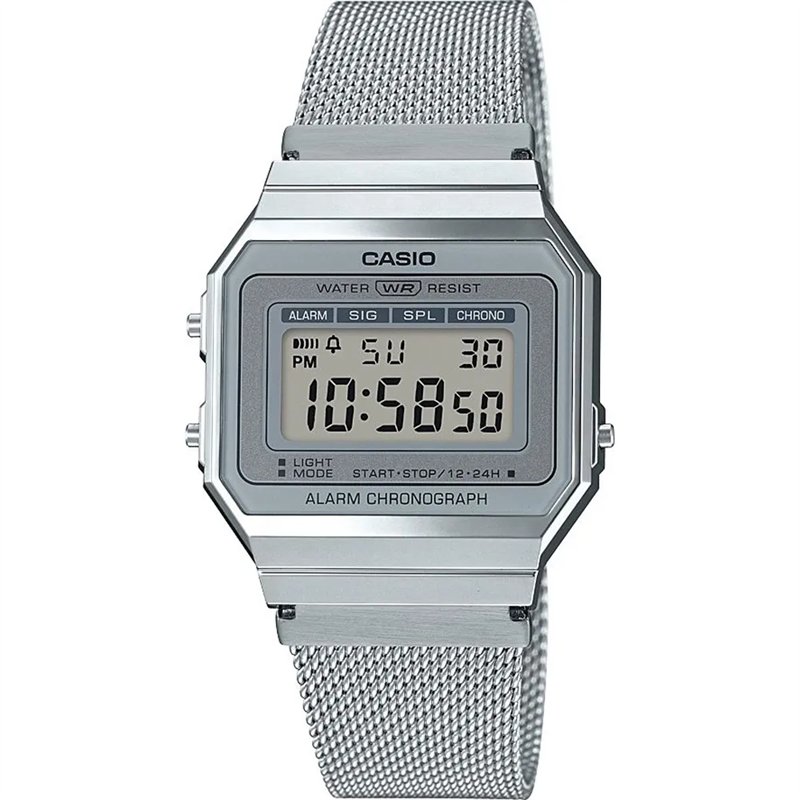 Orologio CASIO VINTAGE ICONIC SLIM DESIGN - SILVER MESH Unisex