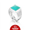 Anello Gerba Chevalier con pietra Turchese marina