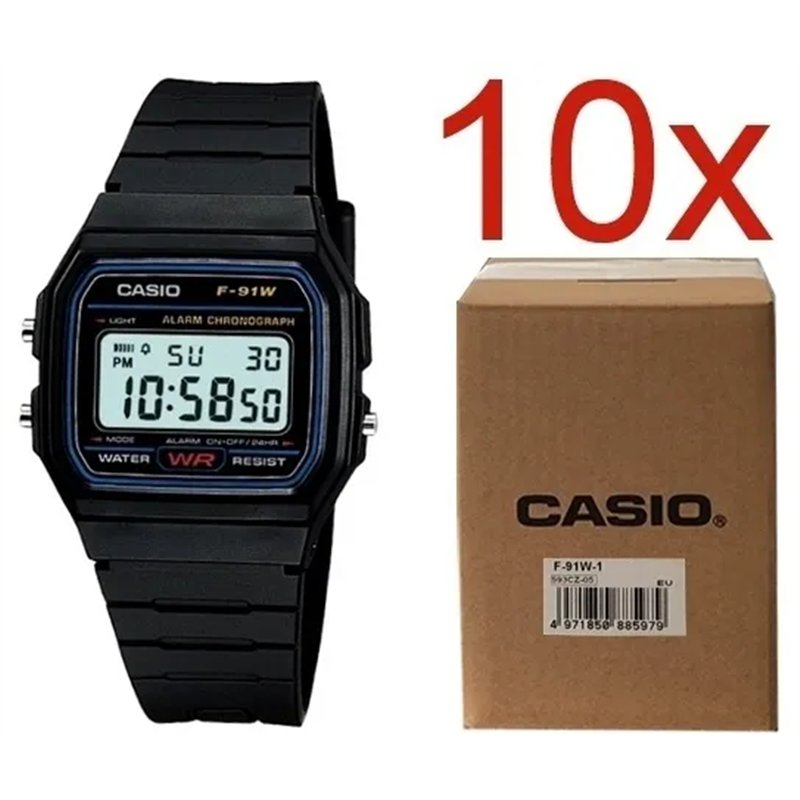 Orologio CASIO VINTAGE F-91W-1YEG **PACK 10 PCS** Unisex