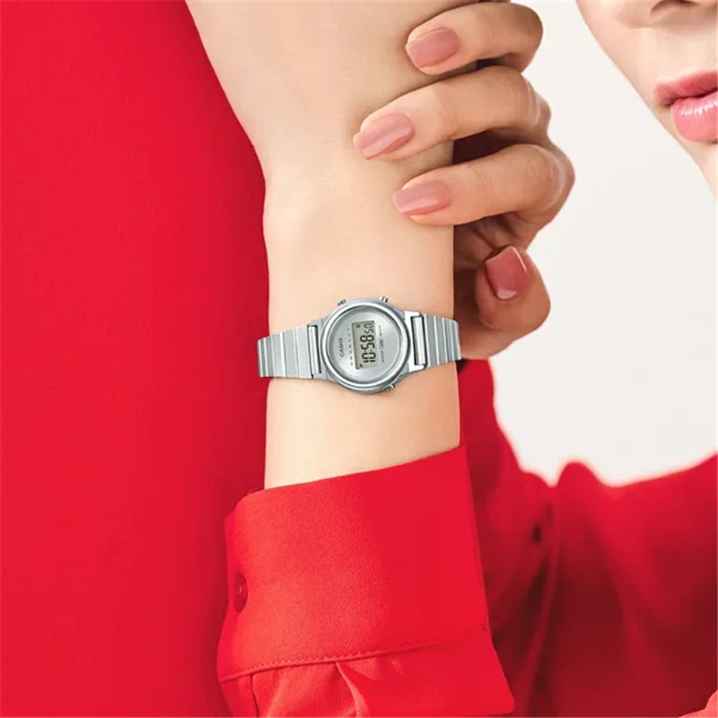 Orologio CASIO VINTAGE MINI COLLECTION SLIM ROUND - SILVER Donna