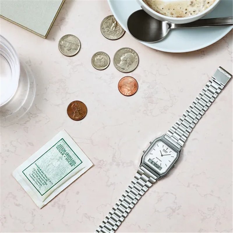 Orologio CASIO VINTAGE EDGY COLLECTION SUNRAY DIAL - SILVER Unisex