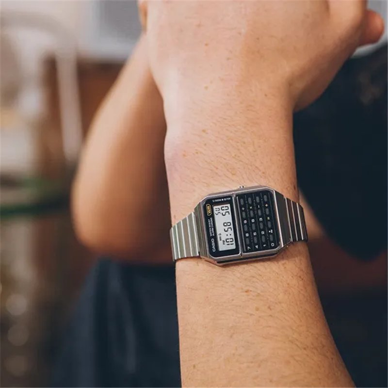 Orologio CASIO VINTAGE CALCULATOR EDGY COLLECTION - BLACK Unisex