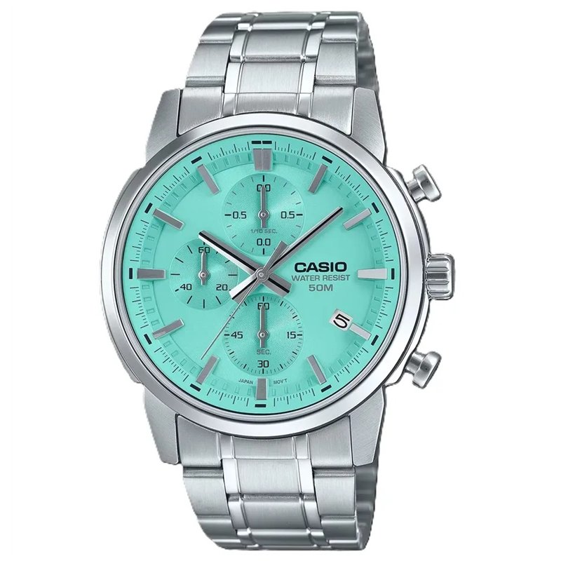 Orologio CASIO COLLECTION CHRONO DATE - AQUA GREEN Uomo