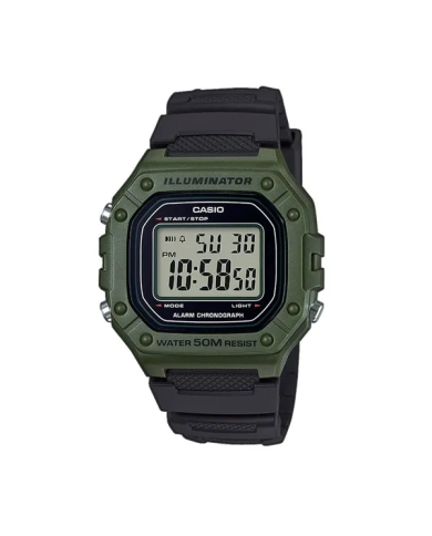 Orologio â€‹CASIO TIMELESS COLLECTION SPORT ILLUMINATOR WR 50M, ALARM, CHRONOGRAPH - ARMY GREEN Uomo