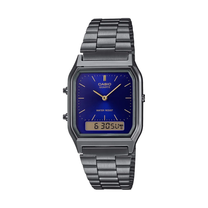 Orologio CASIO VINTAGE EDGY COLLECTION SUNRAY DIAL - GUN METAL NIGHT BLUE Unisex