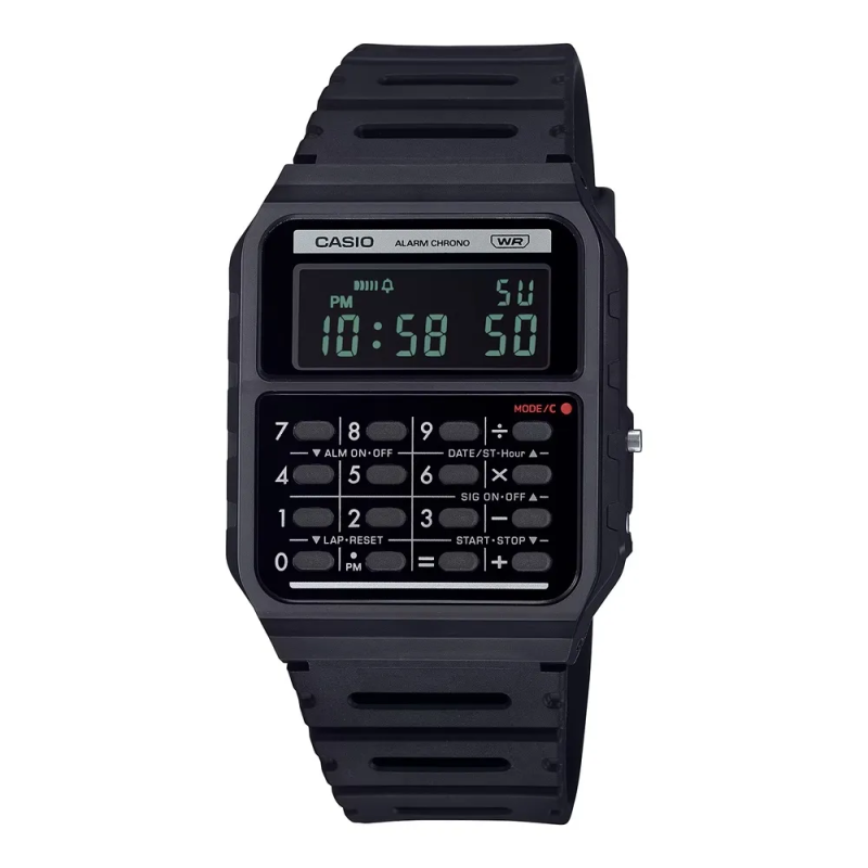 Orologio CASIO VINTAGE CALCULATOR EDGY COLLECTION - FULL BLACK Unisex
