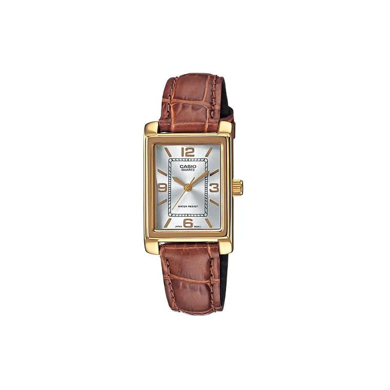 Orologio CASIO COLLECTION TANK, LEATHER - ARGENTEE Donna