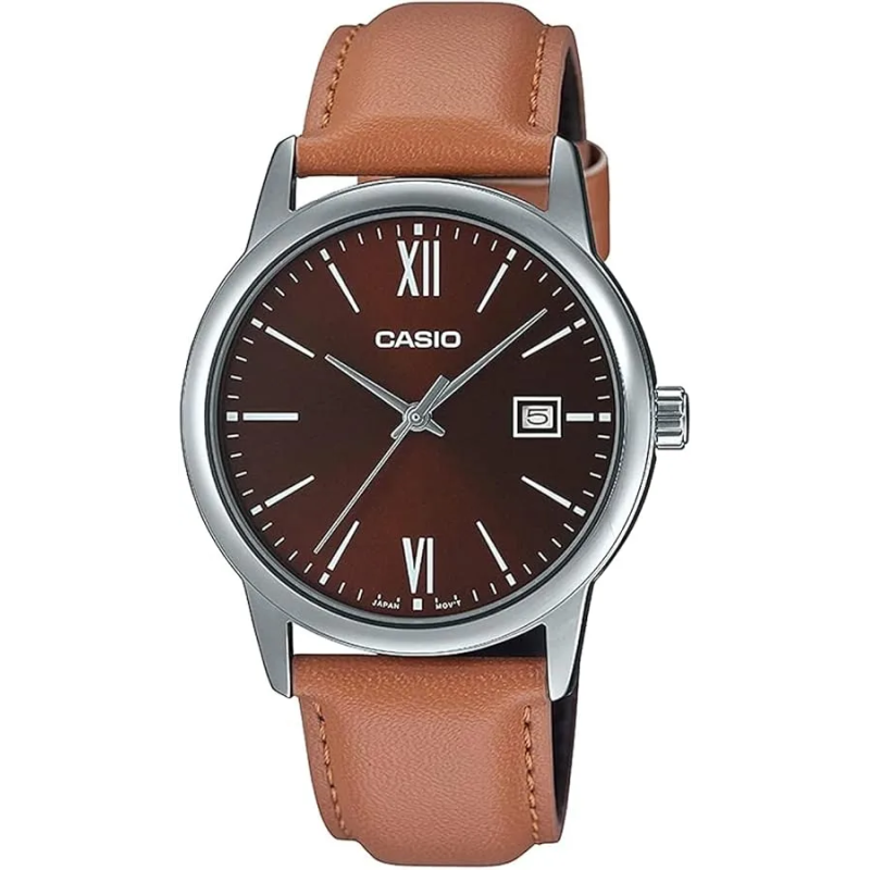 Orologio CASIO COLLECTION DATE, LEATHER - BRONZE Uomo