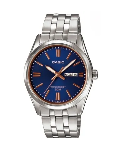 Orologio CASIO COLLECTION DATE, BRACELET - BLUE Uomo