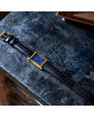 Orologio CASIO COLLECTION LADY TANK, GOLD, LEATHER - BLUE Donna