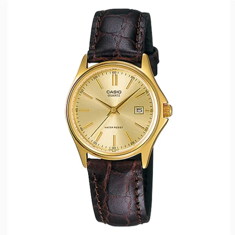 Orologio CASIO COLLECTION LADY LEATHER - GOLD Donna