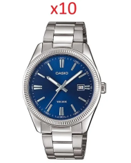 Orologio CASIO COLLECTION DATE - NAVY BLUE - SPECIAL PACK 10 PC Uomo