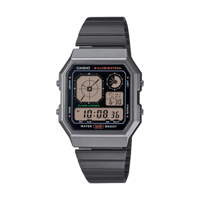 Orologio CASIO VINTAGE RETRO FUTURE EDGY COLLECTION - FULL BLACK Unisex
