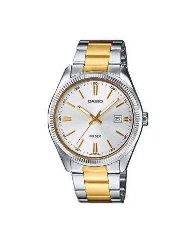 Orologio CASIO COLLECTION DATE, STEEL&GOLD - CHAMPAGNE Uomo