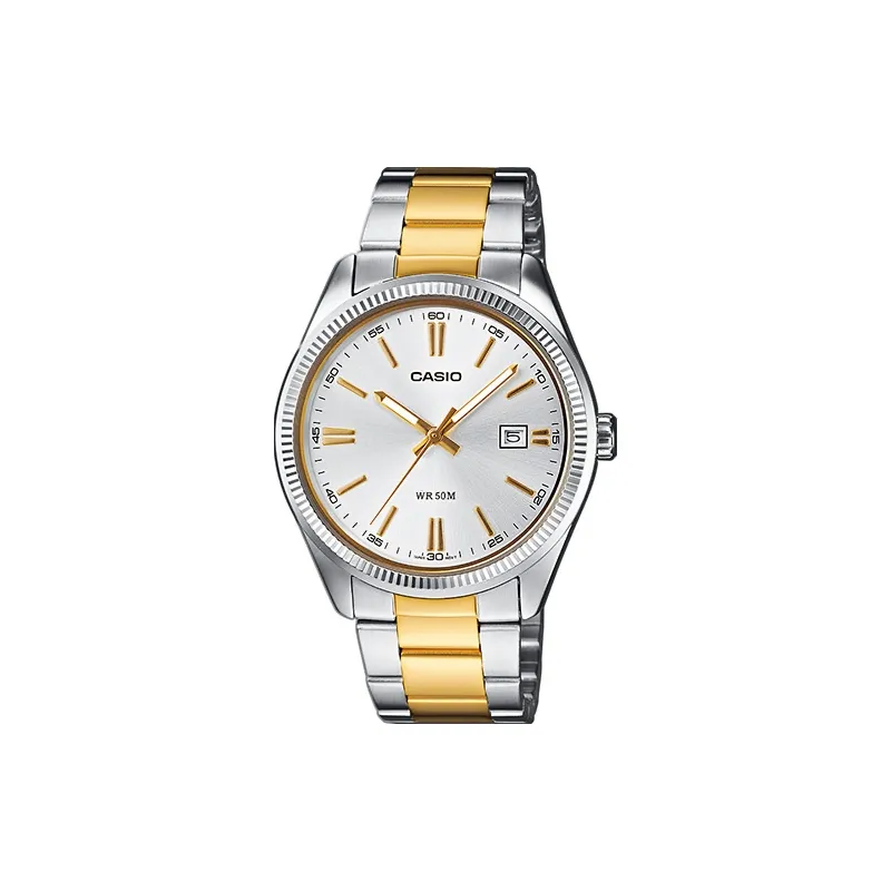 Orologio CASIO COLLECTION DATE, STEEL&GOLD - CHAMPAGNE Uomo