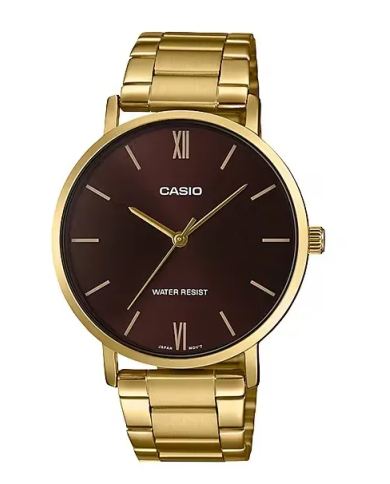 Orologio CASIO COLLECTION MINIMAL GOLD - BROWN Uomo
