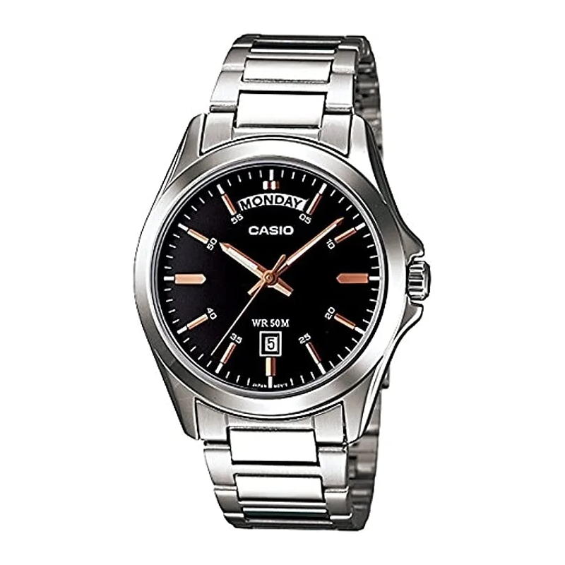 Orologio CASIO COLLECTION DAY DATE - BLACK ROSE GOLD INDEX Uomo