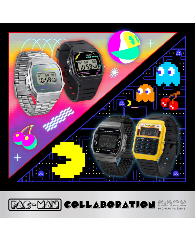 Orologio CASIO VINTAGE CALCULATOR EDGY COLLECTION - PAC-MAN Special Edt. Unisex