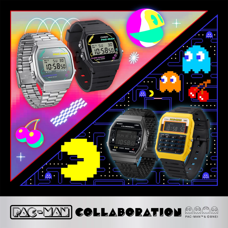 Orologio CASIO VINTAGE CALCULATOR EDGY COLLECTION - PAC-MAN Special Edt. Unisex