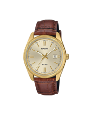 Orologio CASIO COLLECTION DATE GOLD, LEATHER - CHAMPAGNE Uomo