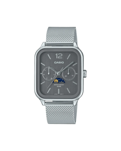 Orologio CASIO COLLECTION MOONPHASES - GREY MESH Uomo