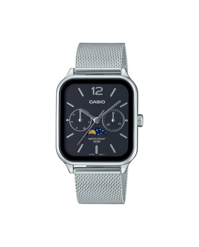 Orologio CASIO COLLECTION MOONPHASES - BLACK MESH Uomo