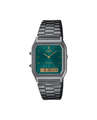 Orologio CASIO VINTAGE EDGY COLLECTION GUN METAL - EMERALD GREEN Unisex