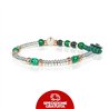 Bracciale Gerba Mon Amour Argento e Occhio di Tigre verde