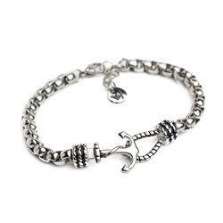 Bracciale ancora acciaio classico