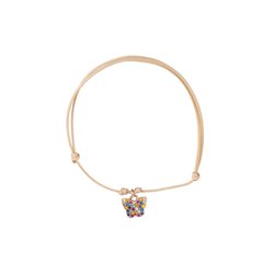 Bracciale Feel Rainbow Argento Cordino farfalla