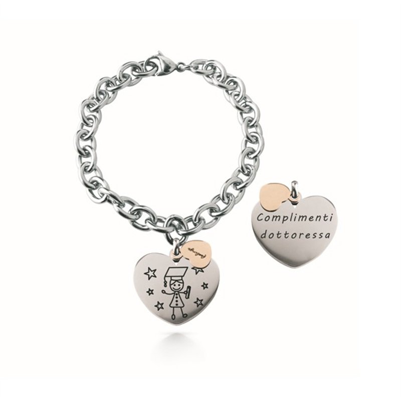 Bracciale Catena rolò, acciaio – Complimenti dottoressa