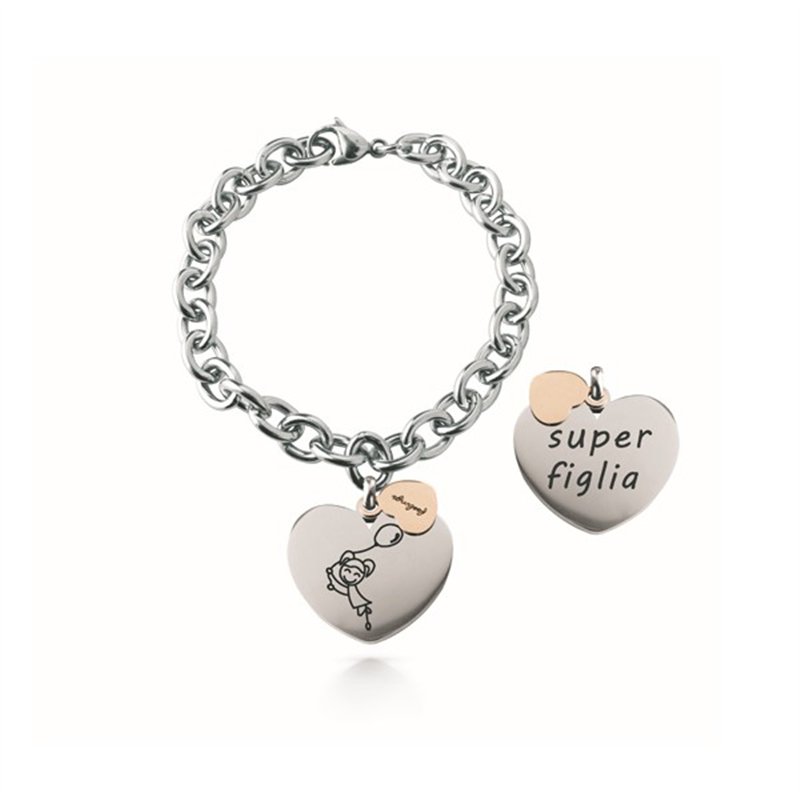 Bracciale Catena rolò, acciaio – Super Figlia