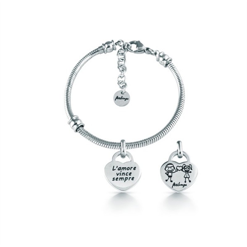 Bracciale snake, acciaio – L’amore vince sempre